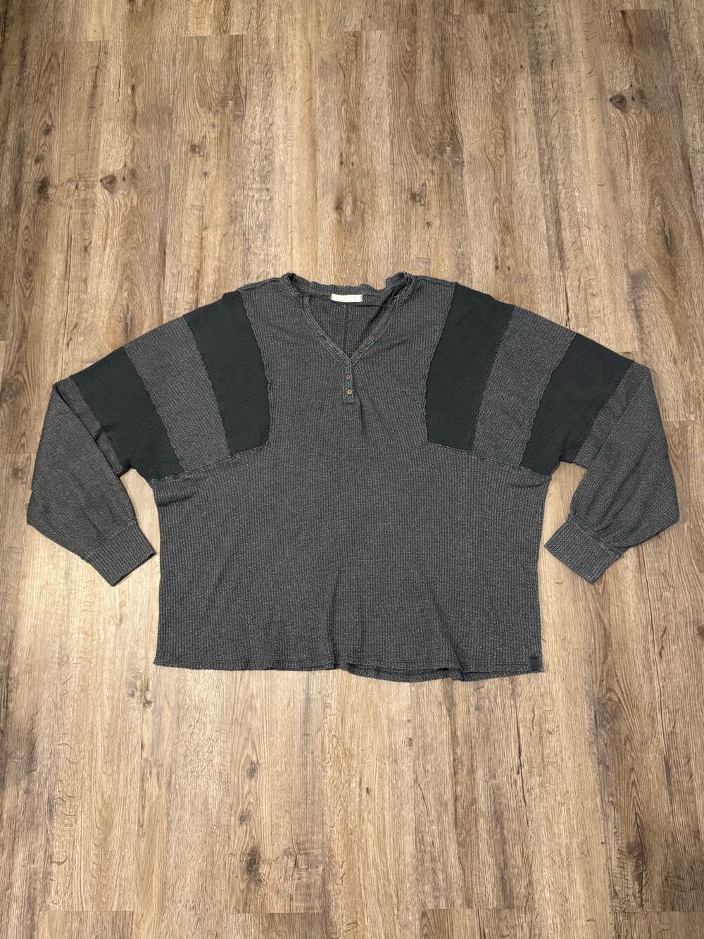 Free People Women's Callisto Pieced Henley Size Large